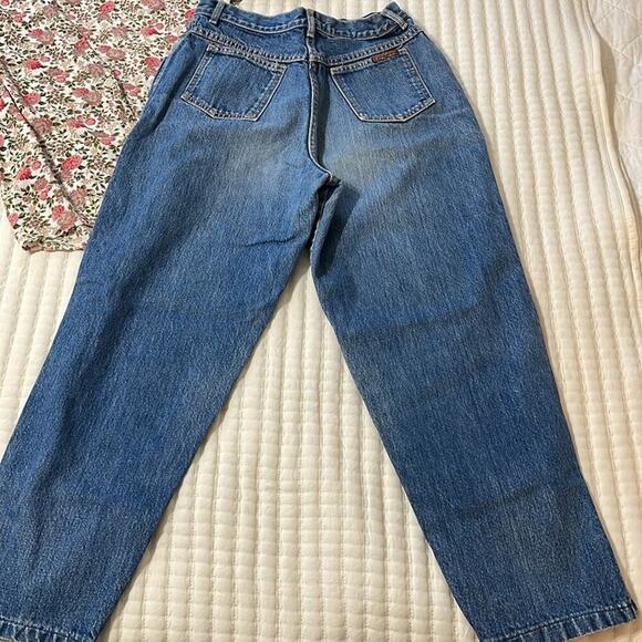 Bon Jour Vintage 'Baggy' Jeans Size 13 (~ size 6 present day) Waist 28" Hips 40" - Picture 4 of 6